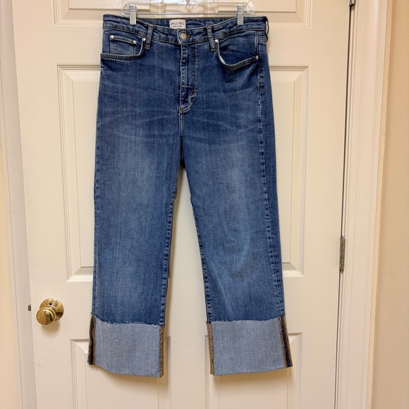 Anthropologie - Pilcro The Scotty Cuffed High-Rise Straight-Leg Jeans 31 - Picture 11 of 11